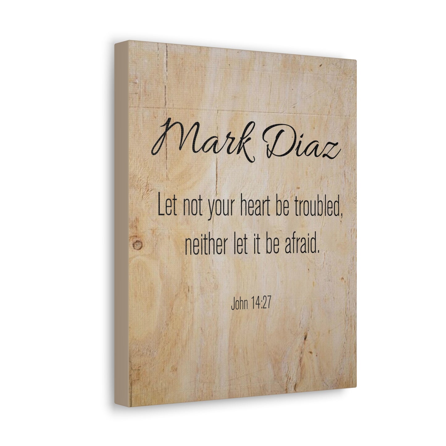 Personalized No Fear No Trouble John 14:27 Bible Chapter Canvas Christian Wall Art Ready to Hang