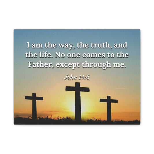 The Way John 14:6 Sunset Christian Wall Art Bible Verse Print Ready to Hang