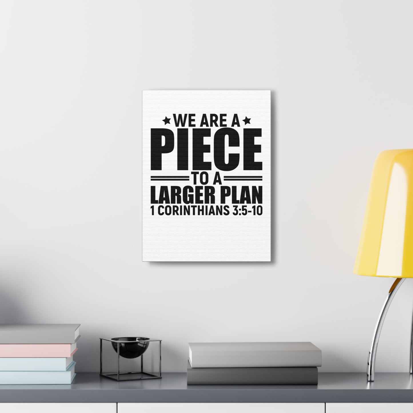 1 Corinthians 3:5-10 We Are a Piece Bible Verse Canvas Christian Wall Art Ready to Hang Unframed