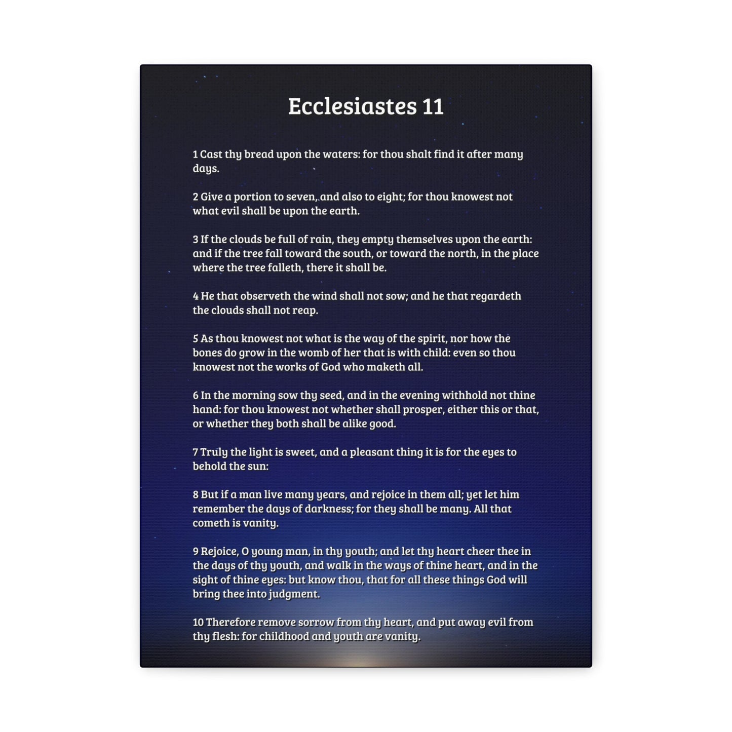 Charity Ecclesiastes 11 Bible Verse Canvas Christian Wall Art Ready to Hang