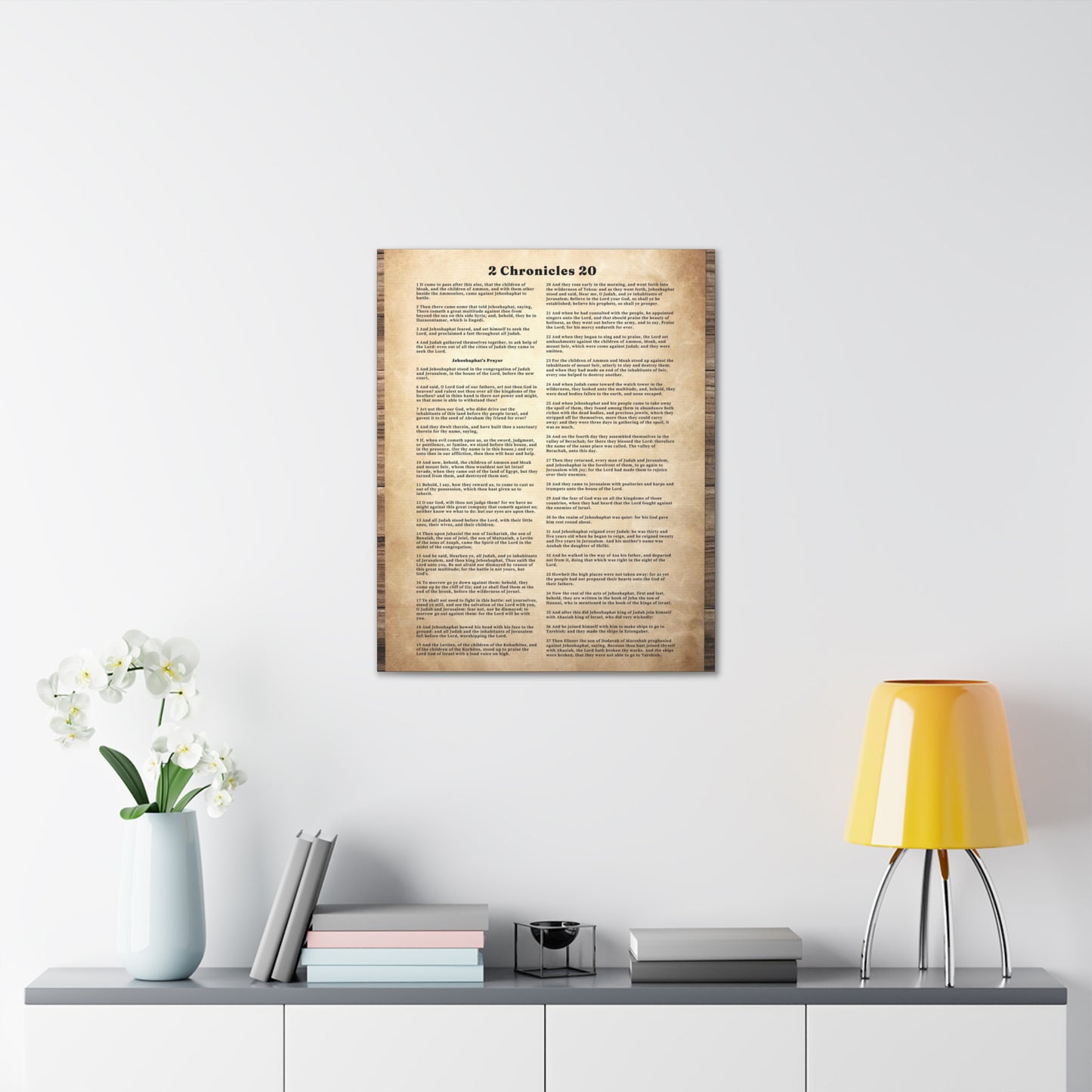 When You Are Overwhelmed 2 Chronicles 20 Bible Verse Canvas Christian Wall Art Ready to Hang