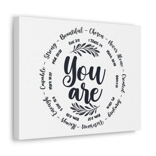 Scripture Walls You Are What God Says You Are Bible Verse Canvas Christian Wall Art Ready to Hang Unframed-Express Your Love Gifts