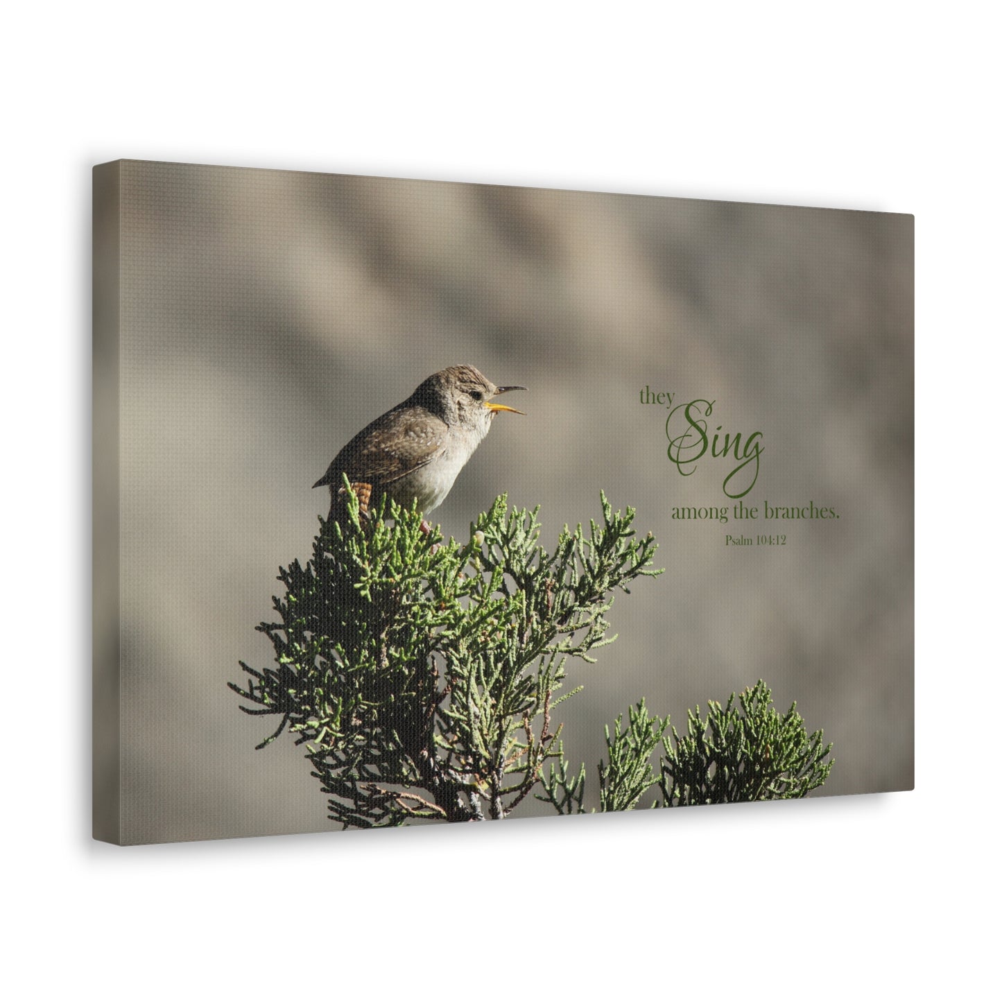 They Sing Psalm 104:12 Christian Wall Art Bible Verse Print Ready to Hang