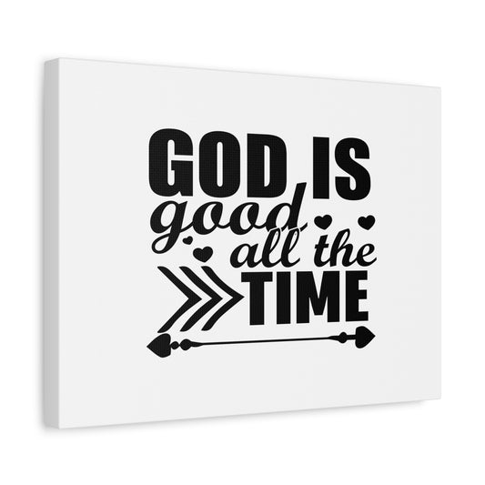 Scripture Canvas God Is Good All The Time Psalm 107:1 Christian Wall Art Bible Verse Print Ready to Hang