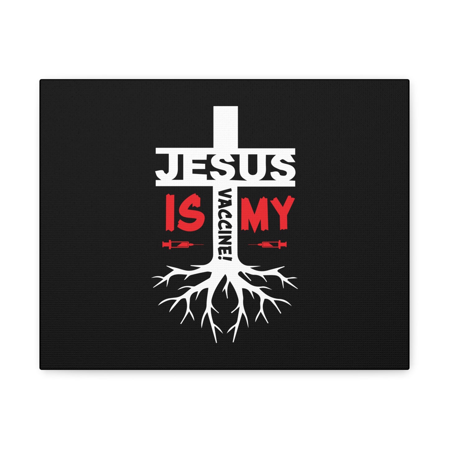 Jesus Is My Vaccine 1 Peter 2:24 Red Christian Wall Art Bible Verse Print Ready to Hang