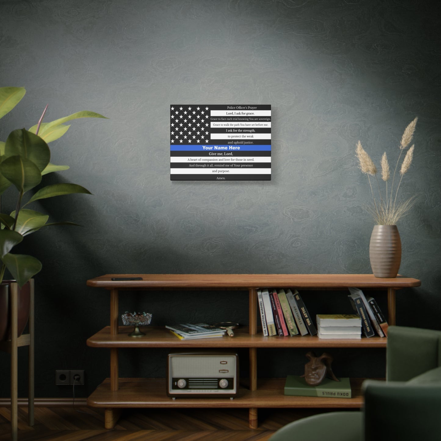 Personalized Police Prayer Bible Canvas Christian Wall Art Ready to Hang Unframed