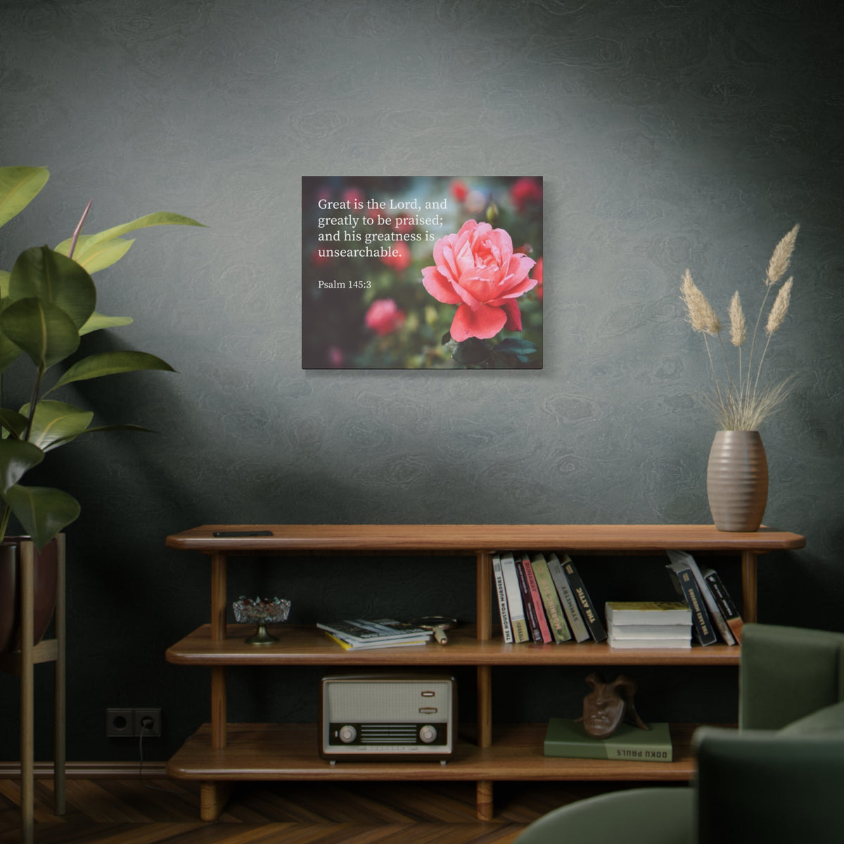Scripture Canvas Greart is The Lord Psalm 56:3 Christian Wall Art Bible Verse Print Ready to Hang