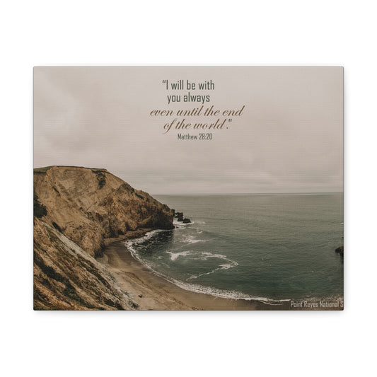 With You Always Matthew 28:20 Bible Verse Canvas Christian Wall Art Ready to Hang