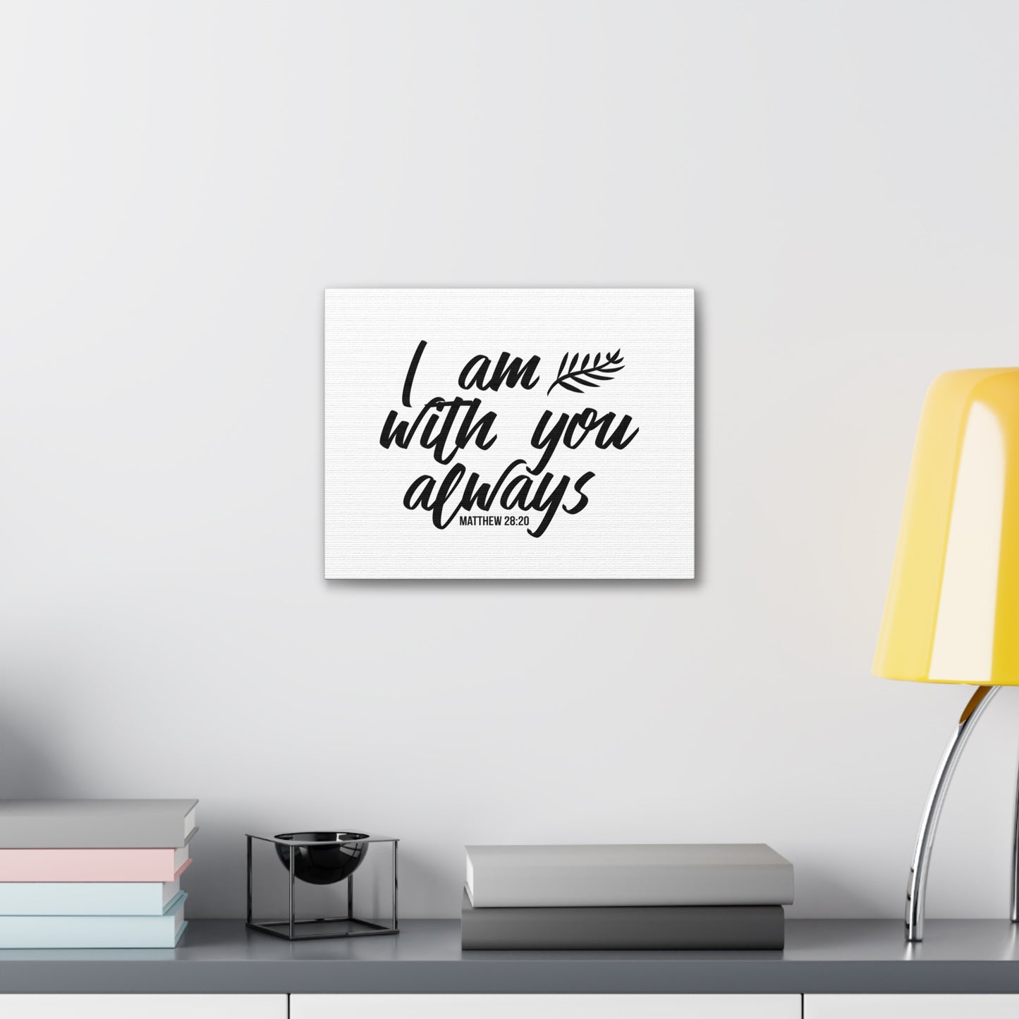 With You Matthew 28:20 Christian Wall Art Bible Verse Print Ready to Hang