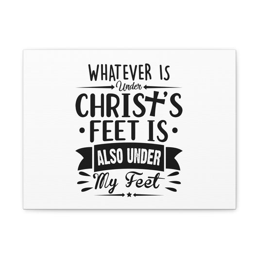 Under Christ's Feet Ephesians 1:22 Cross Christian Wall Art Bible Verse Print Ready to Hang