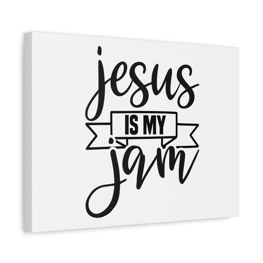 Scripture Canvas Jesus Is My Jam Psalm 27:12 Christian Wall Art Bible Verse Print Ready to Hang