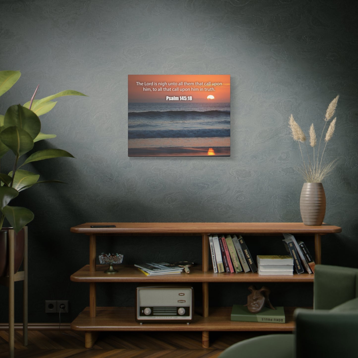 Bible Verse Canvas The Lord is Nigh Psalm 145:18 Christian Home Decor Scripture Art