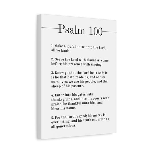 Scripture Canvas Serve The Lord With Gladness Psalm 100 Christian Wall Art Bible Verse Print Ready to Hang