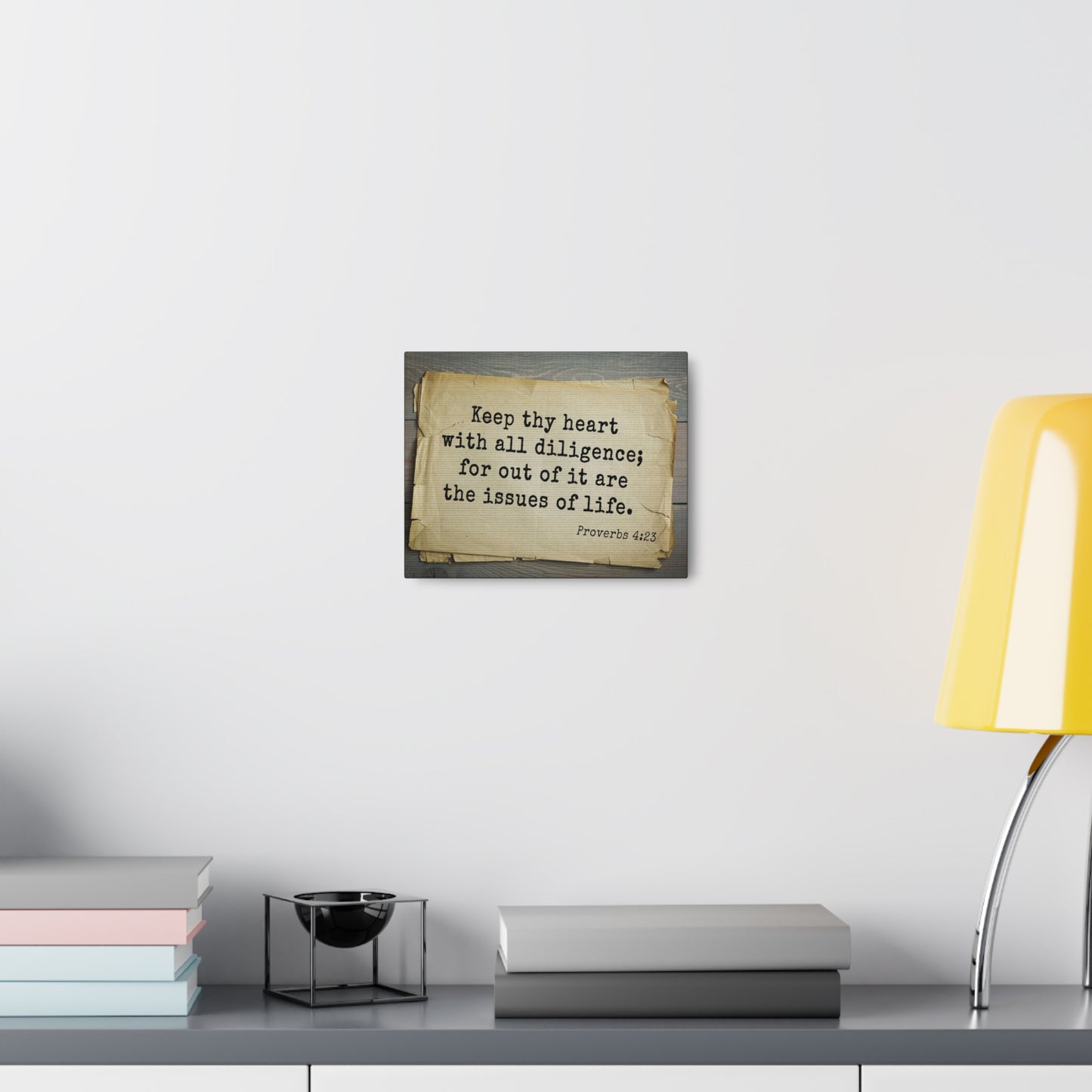 With All Diligence Proverbs 4:23 Bible Verse Canvas Christian Wall Art Bible Verse Print Ready To Hang