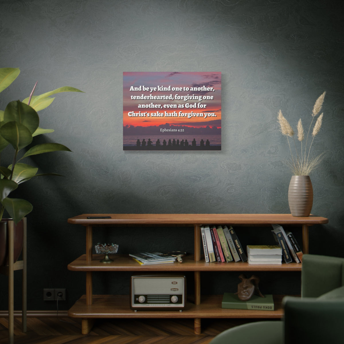 Scripture Canvas Forgiven You Ephesians 4:32 Christian Wall Art Bible Verse Print Ready to Hang