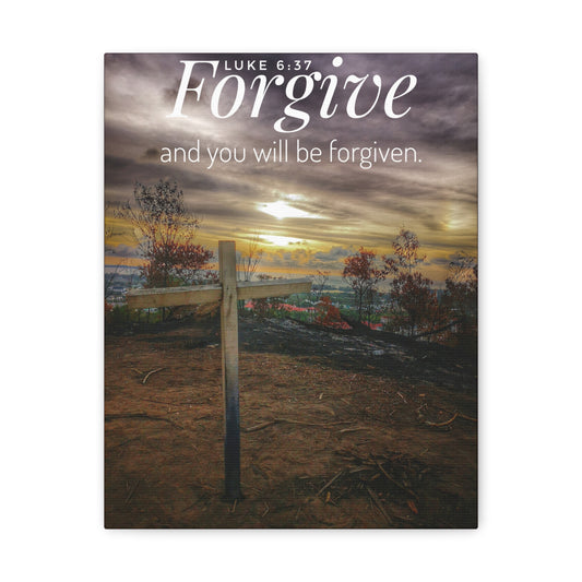 Will Be Forgiven Luke 6:37 Bible Verse Canvas Christian Wall Art Bible Verse Print Ready To Hang