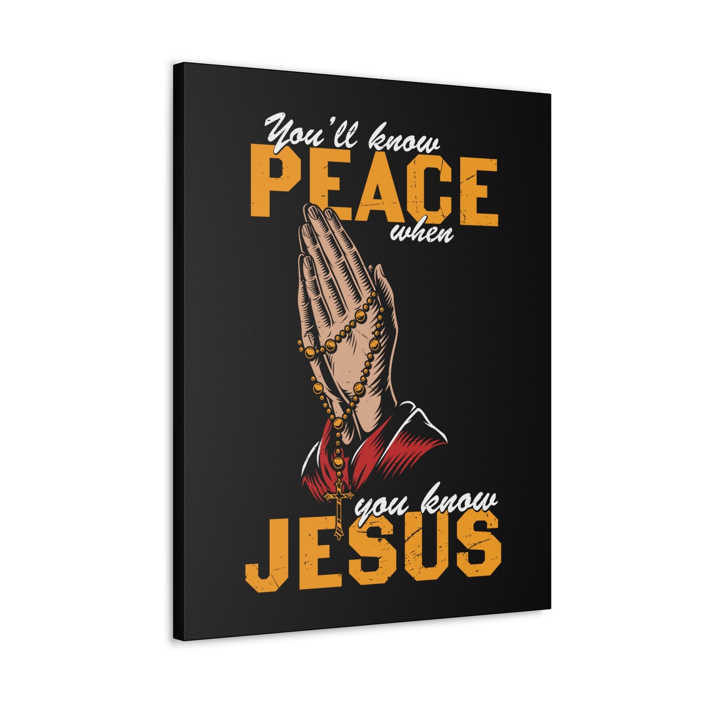 You'll Know Peace Rosary Psalms 96:1-13 Christian Wall Art Bible Verse Print Ready to Hang