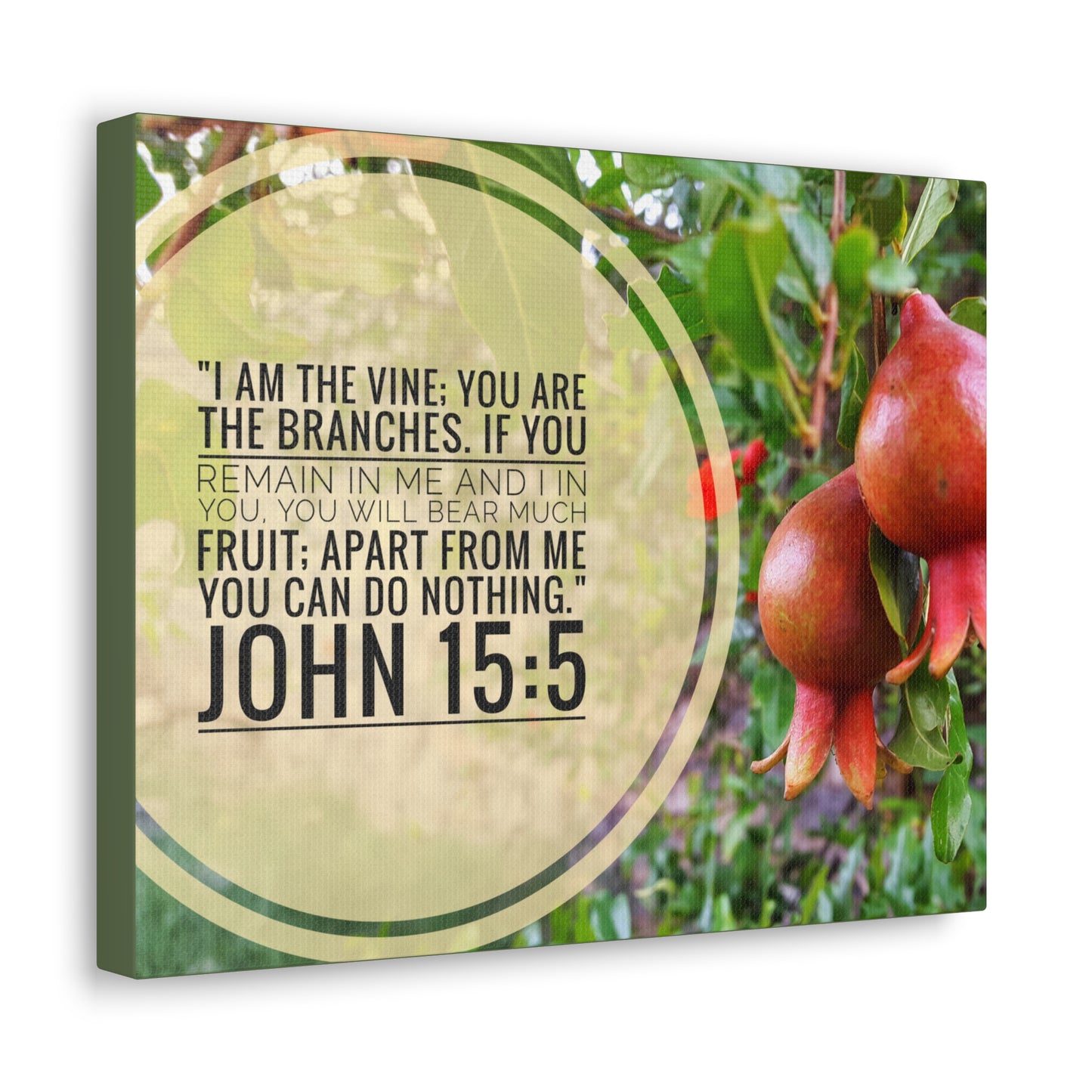 Remain In Me John 15:5 Bible Verse Canvas Christian Wall Art Ready to Hang