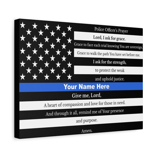 Scripture Walls Personalized Police Prayer Bible Canvas Christian Wall Art Ready to Hang Unframed