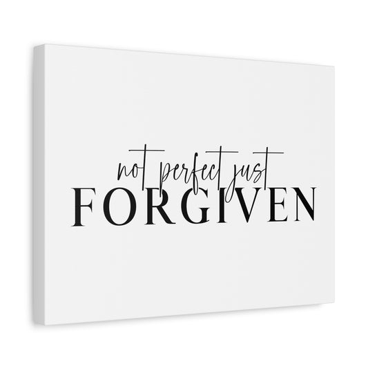 Scripture Canvas Just Forgiven Ephesians 1:7 Christian Wall Art Print Ready to Hang