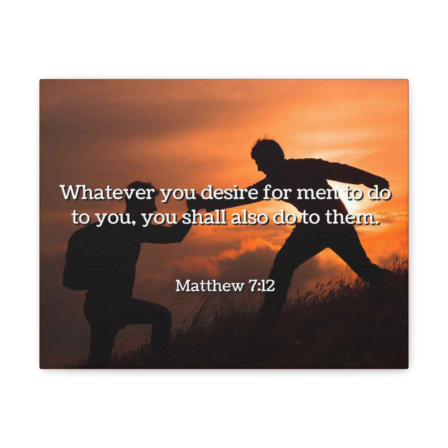 You Shall Matthew 7:12 Bible Verse Canvas Christian Wall Art Ready to Hang