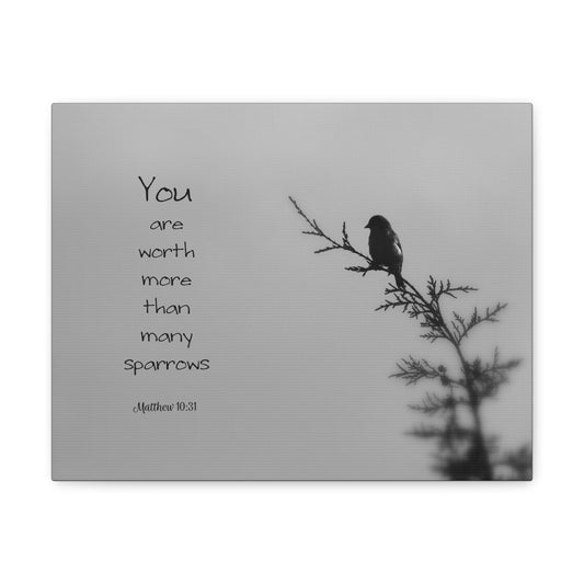 You Are Worth Matthew 10:31 Bible Verse Canvas Christian Wall Art Bible Verse Print Ready To Hang