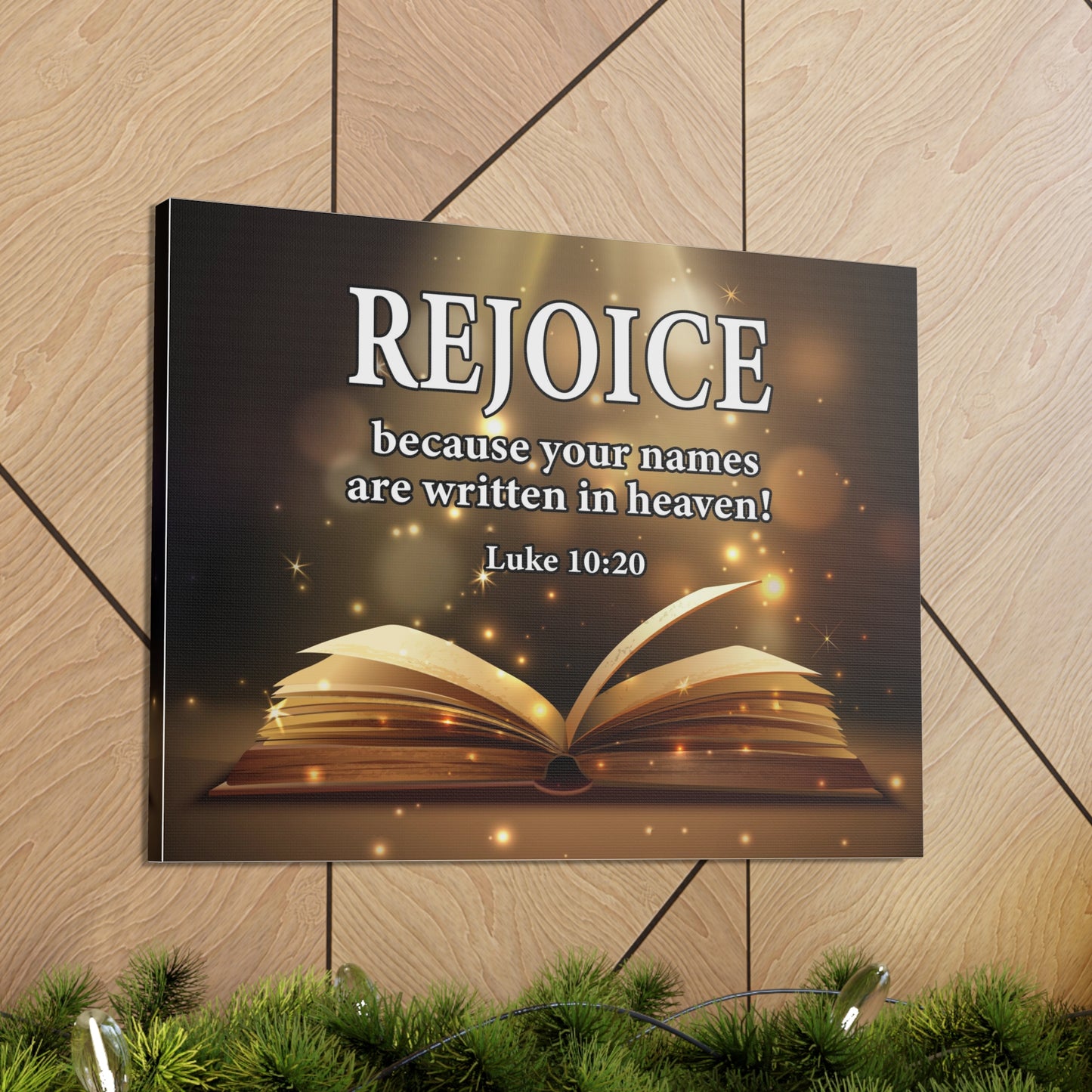 Your Names in Heaven Luke 10:20 Scripture Wall Art Christian Home Decor