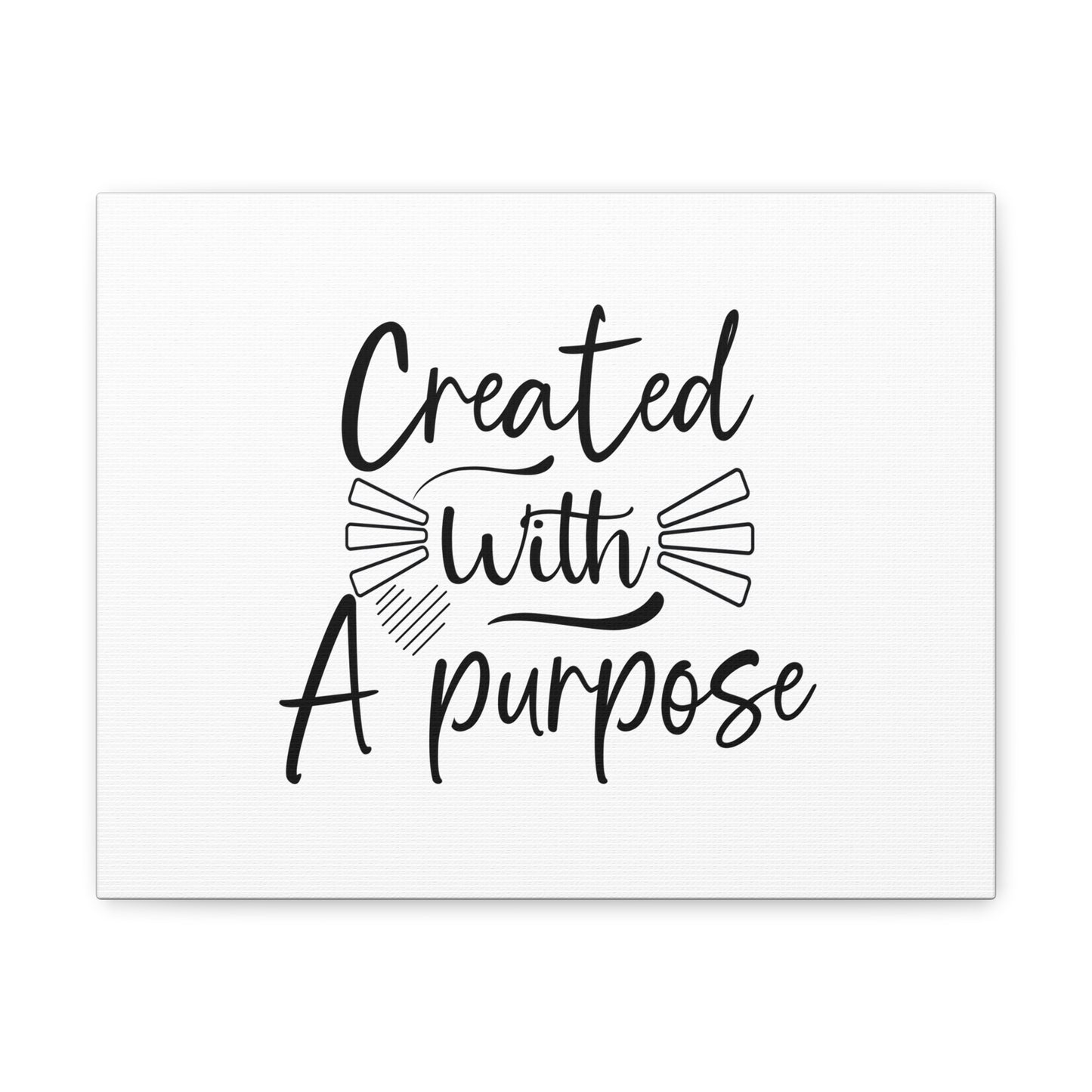 Created With A Purpose Isaiah 45:18 Line Heart Christian Wall Art Bible Verse Print Ready to Hang