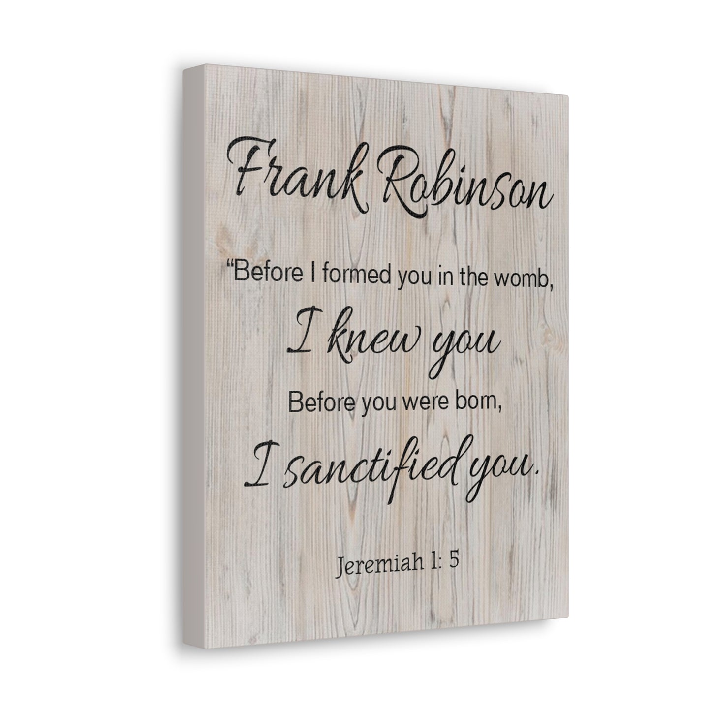 Personalized I Sanctified You Jeremiah 1:5 Bible Chapter Canvas Christian Wall Art Ready to Hang