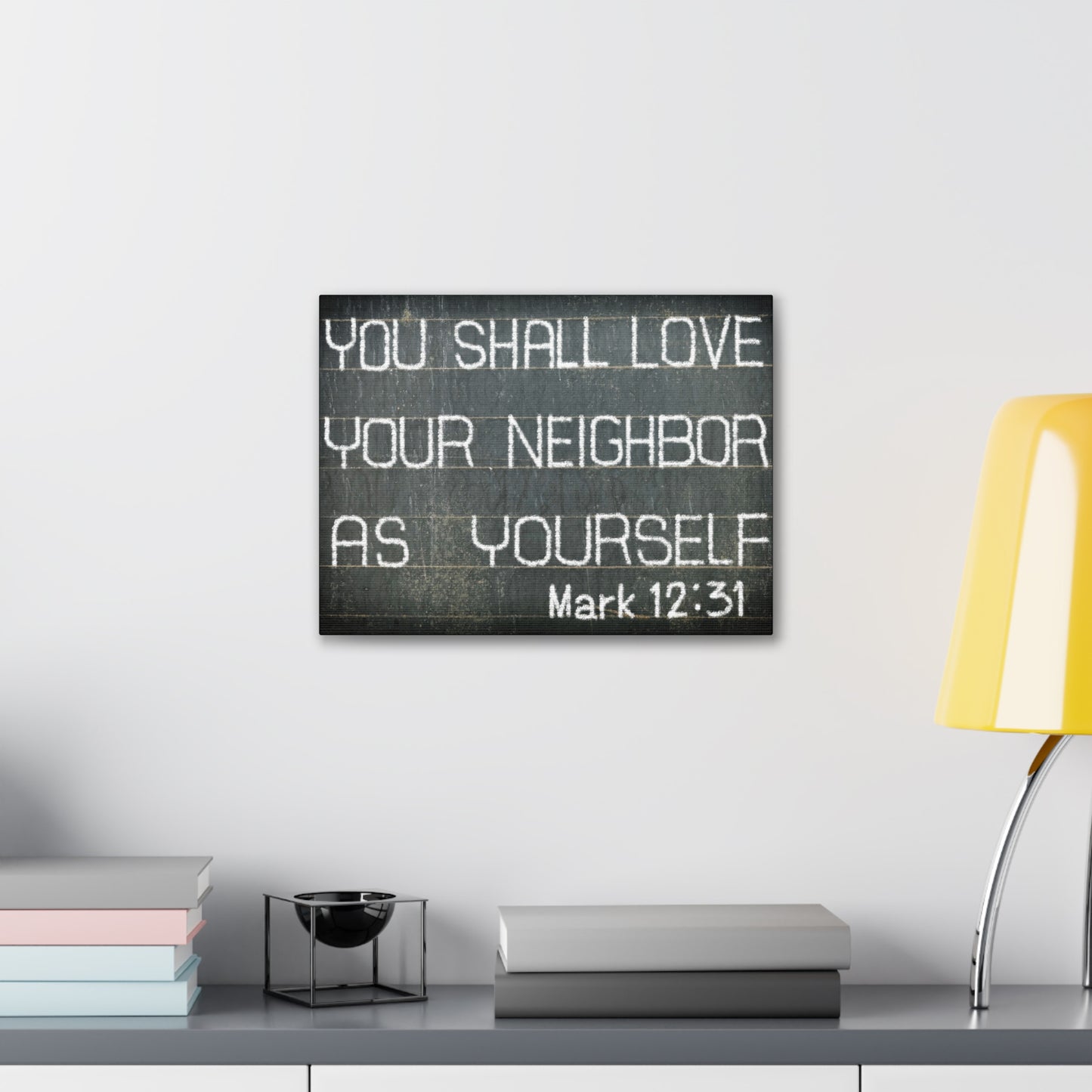 You Shall Love Mark 12:31 Bible Verse Canvas Christian Wall Art Bible Verse Print Ready To Hang