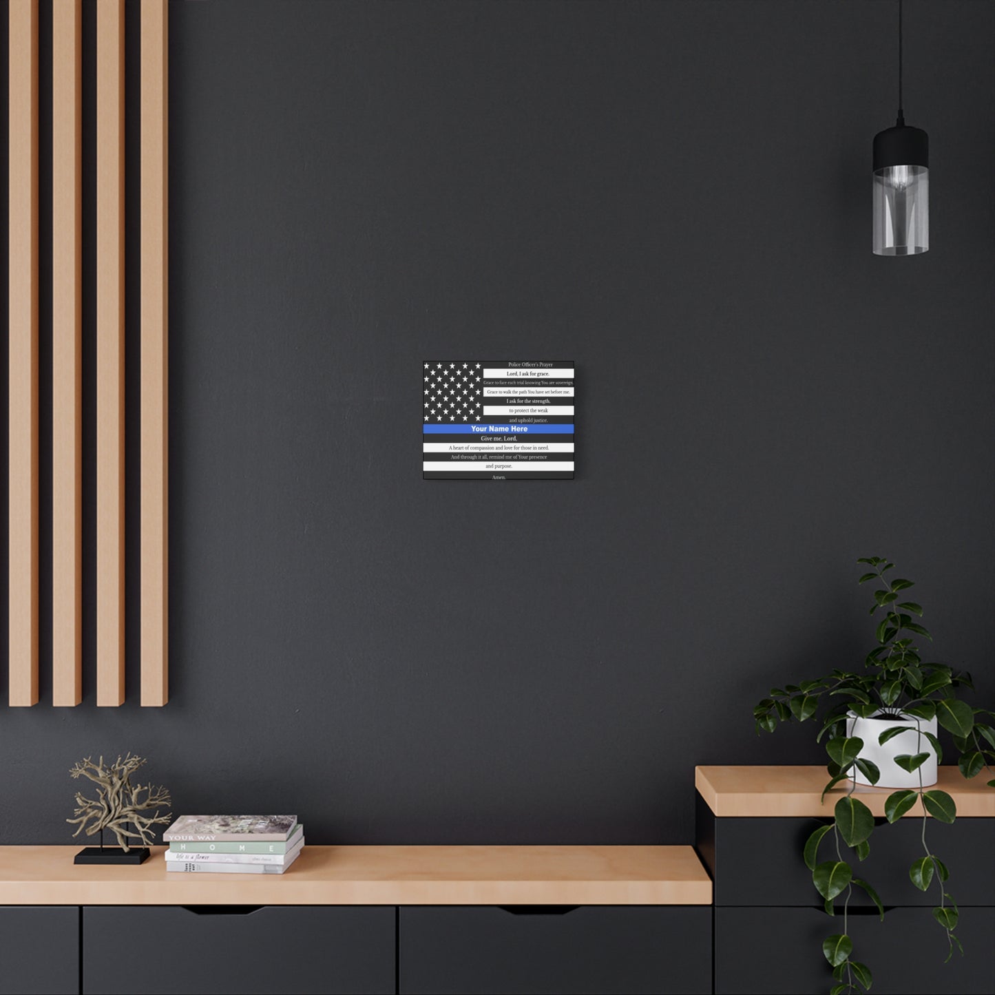 Personalized Police Prayer Bible Canvas Christian Wall Art Ready to Hang Unframed