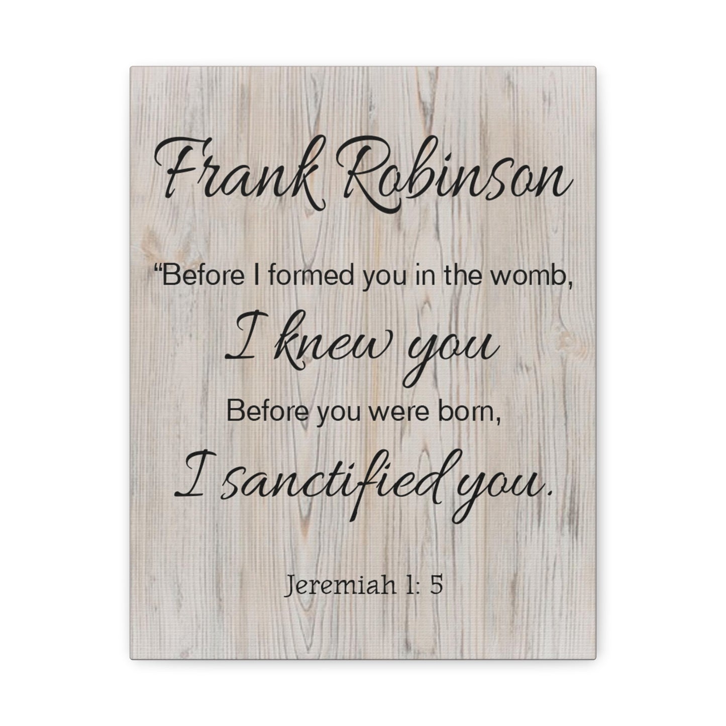 Personalized I Sanctified You Jeremiah 1:5 Bible Chapter Canvas Christian Wall Art Ready to Hang
