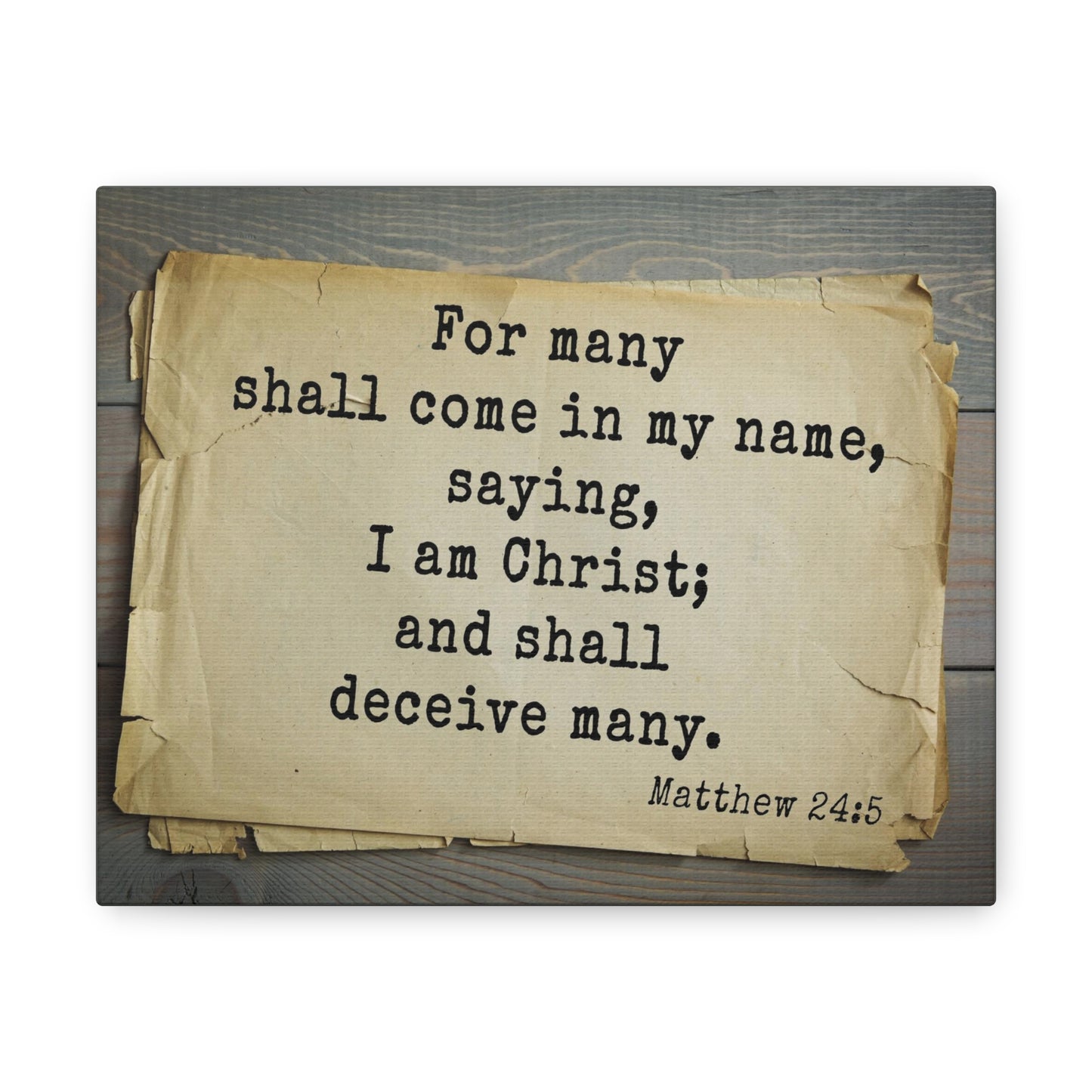I Am Christ Matthew 24:5 Bible Verse Canvas Christian Wall Art Bible Verse Print Ready To Hang