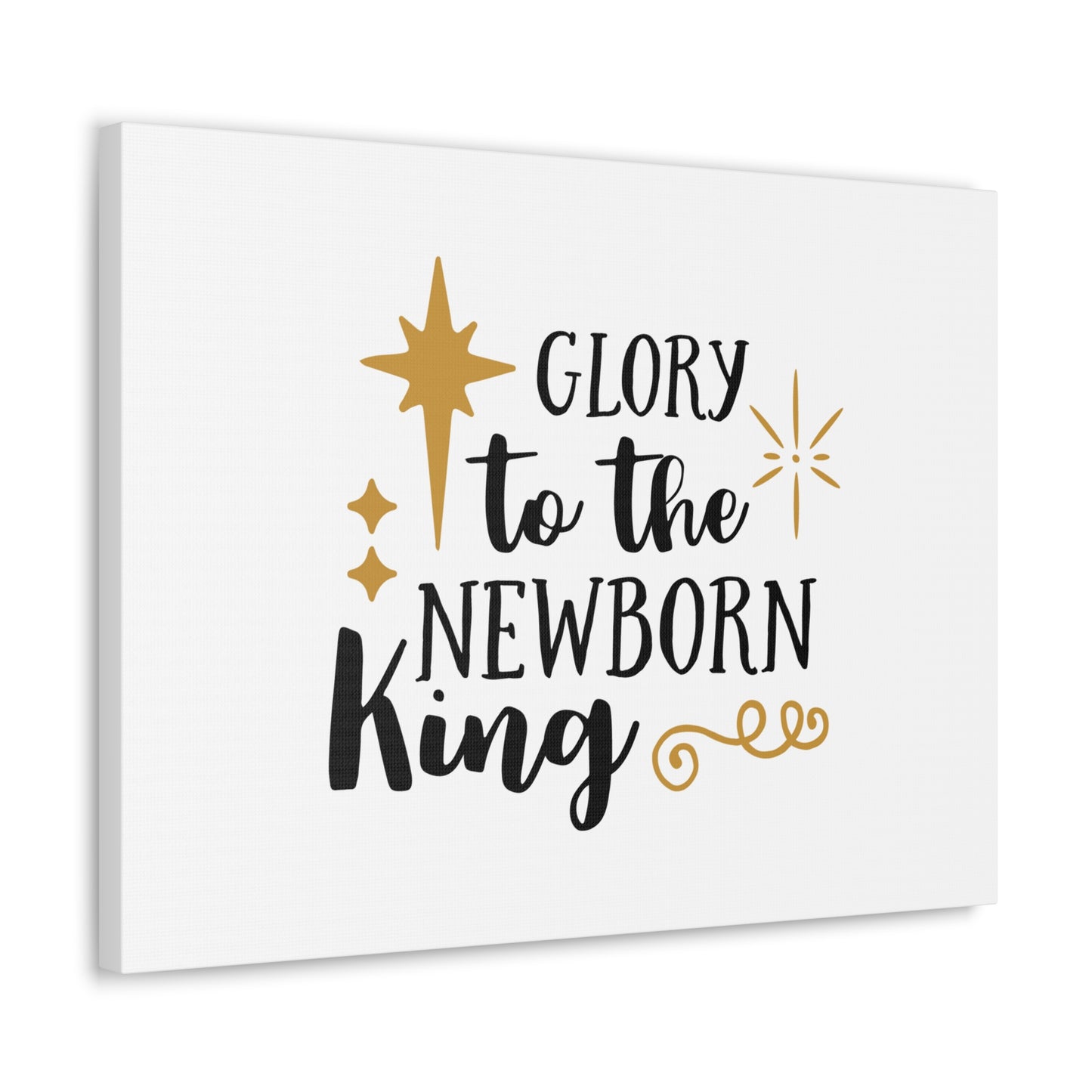 The Newborn King Luke 2:14 Star Christian Wall Art Bible Verse Print Ready to Hang