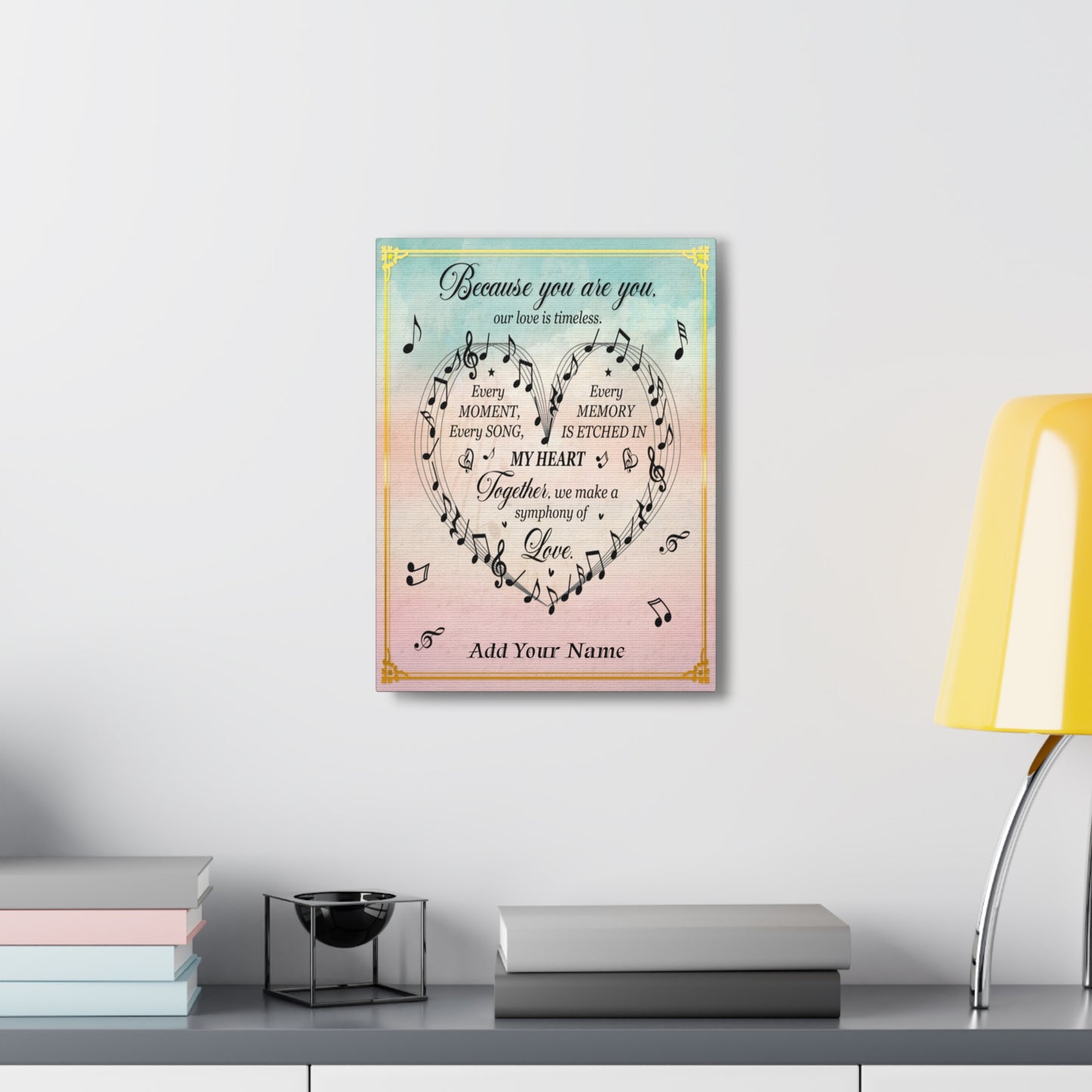 Personalized To My Wife Symphony of Love Canvas Wall Art - Romantic Gift for Her