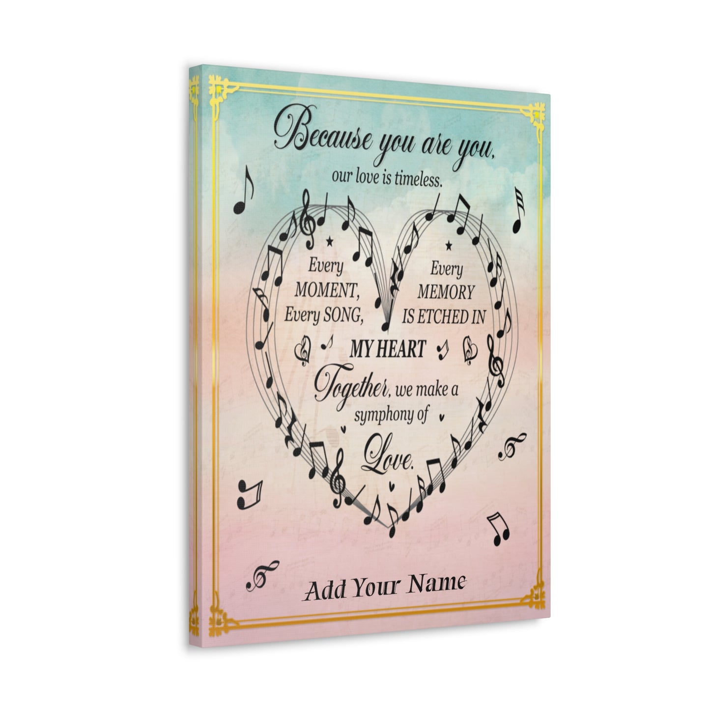 Personalized To My Wife Symphony of Love Canvas Wall Art - Romantic Gift for Her