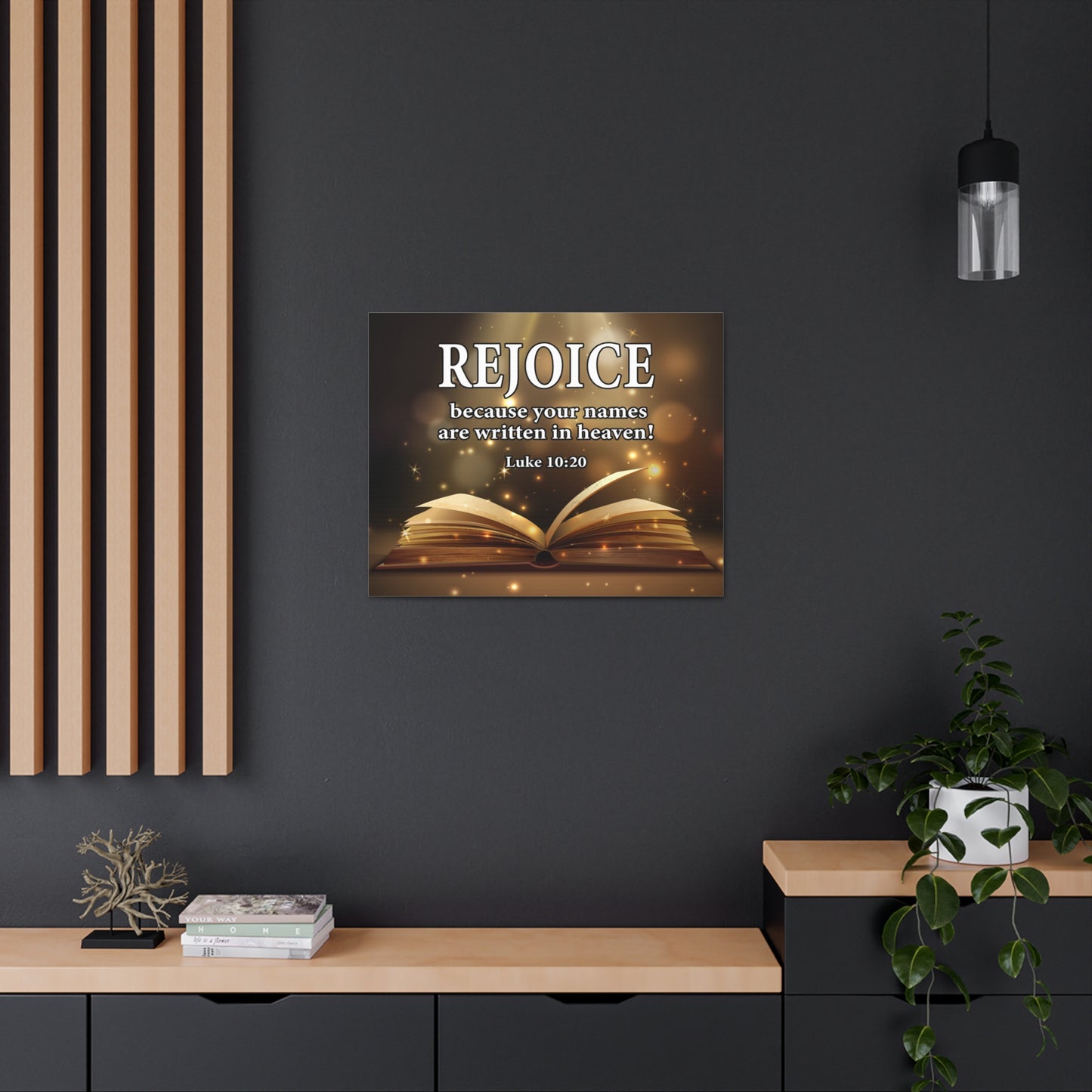 Your Names in Heaven Luke 10:20 Scripture Wall Art Christian Home Decor