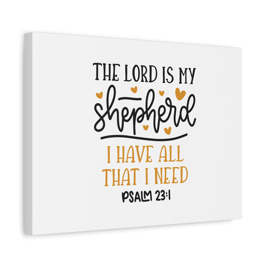 Scripture Canvas The Lord Is My Shepherd Psalm 23:1 Christian Wall Art Bible Verse Print Ready to Hang