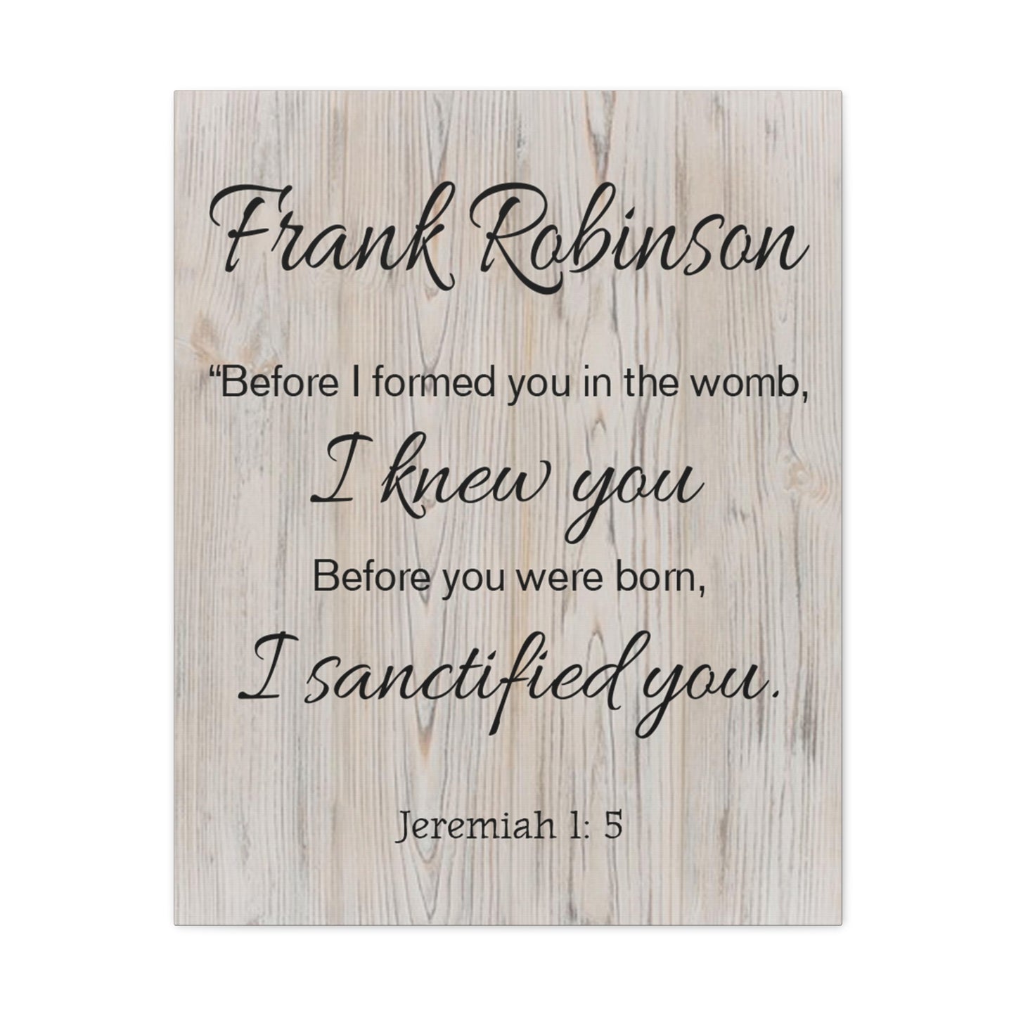 Personalized I Sanctified You Jeremiah 1:5 Bible Chapter Canvas Christian Wall Art Ready to Hang