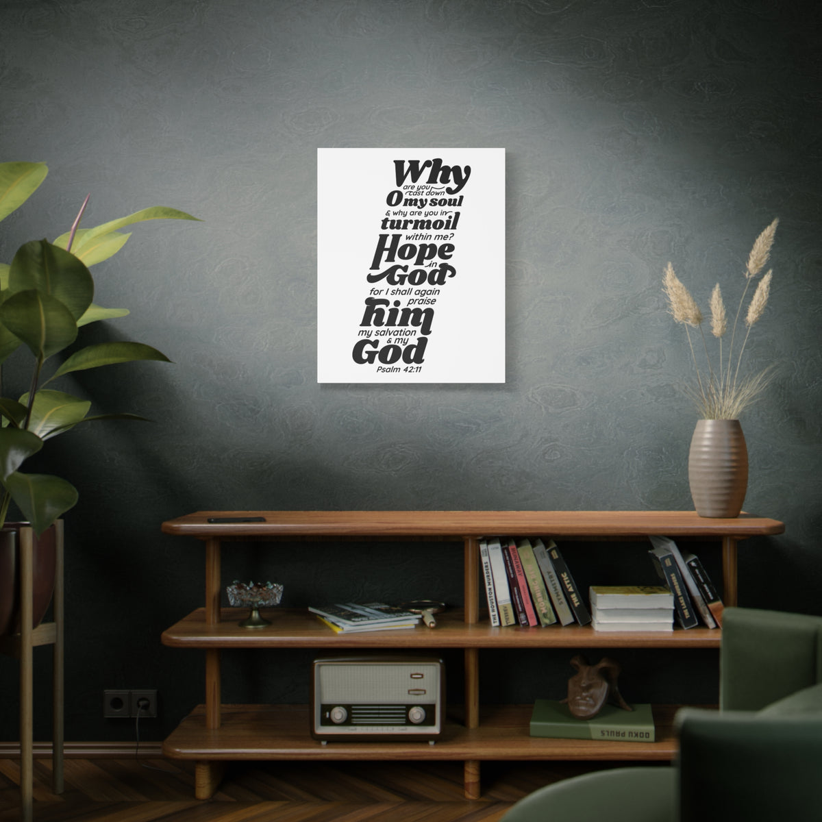 Scripture Walls Why Are You Cast Down Psalm 42:11 Bible Verse Canvas Christian Wall Art Ready to Hang