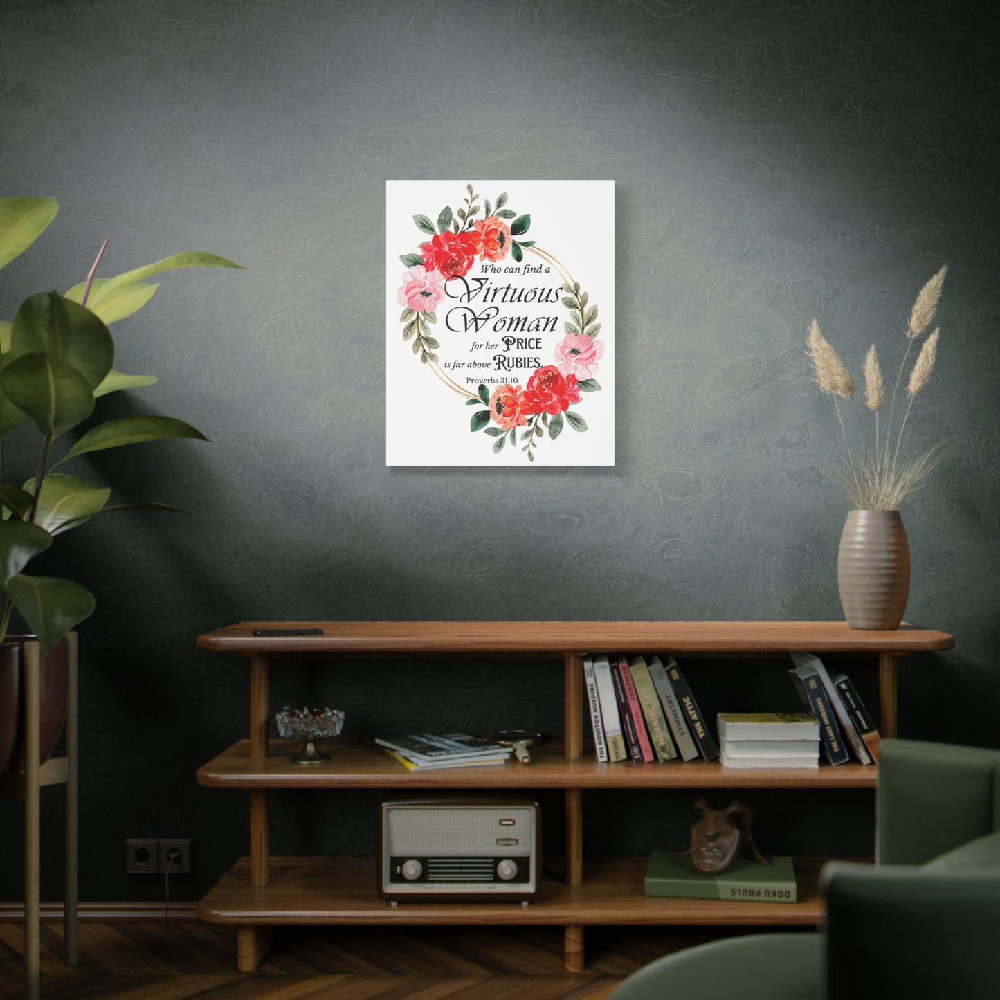 Scripture Walls Proverbs 31:10 A Virtuous Woman Bible Verse Canvas Christian Wall Art Ready to Hang Unframed