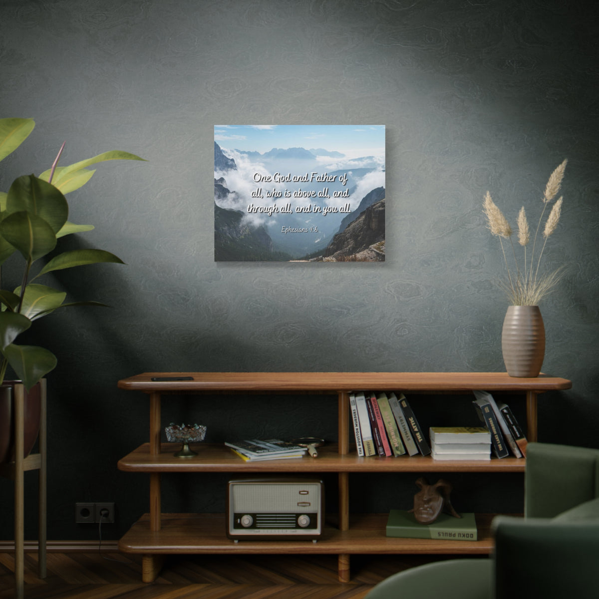 Scripture Canvas Above All Ephesians 4:6 Christian Wall Art Bible Verse Print Ready to Hang