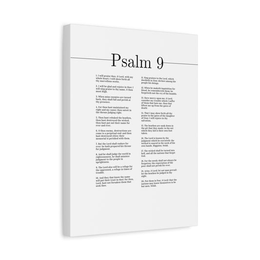 Scripture Canvas I Will Sing Praise To Thy Name Psalm 9 Christian Wall Art Bible Verse Print Ready to Hang