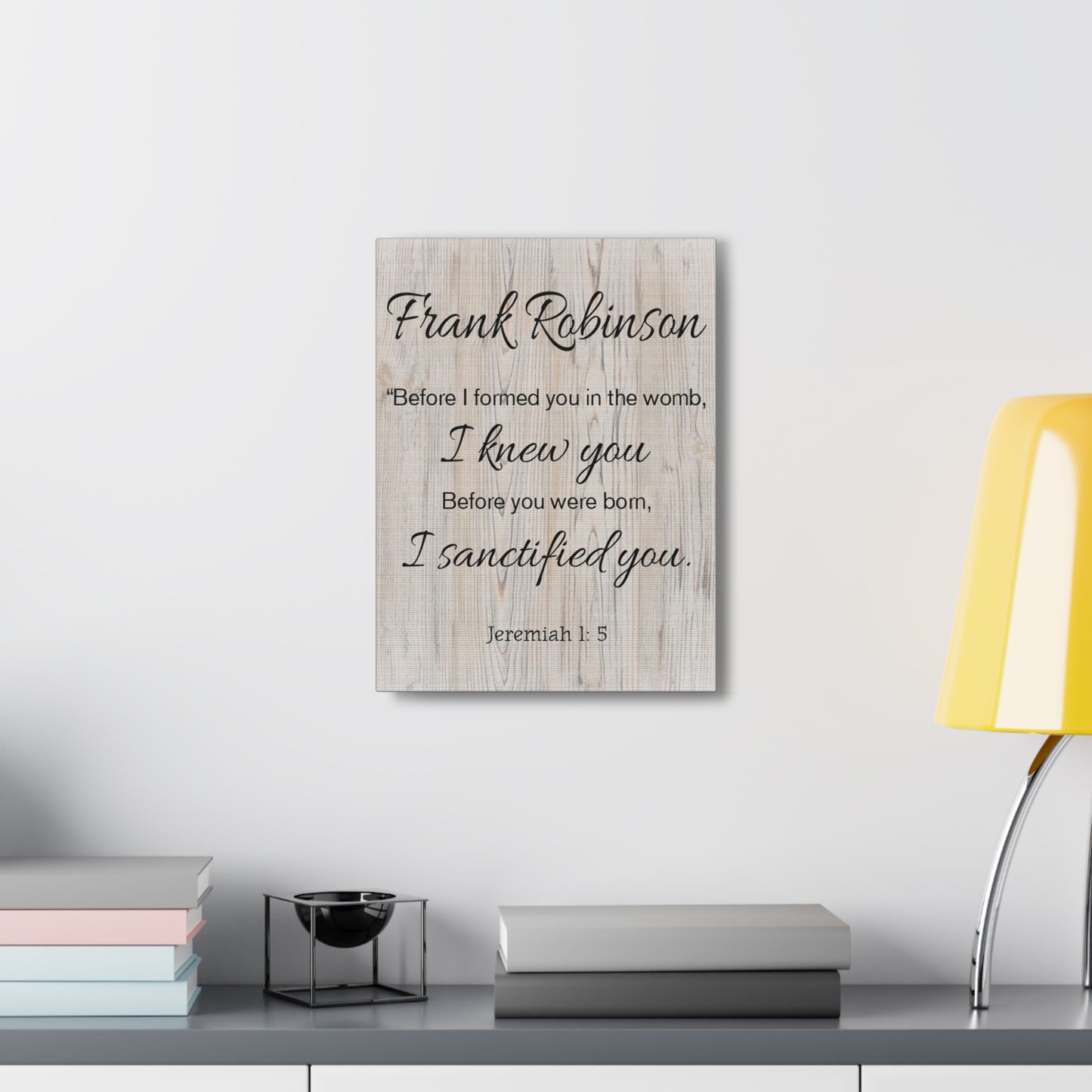 Personalized I Sanctified You Jeremiah 1:5 Bible Chapter Canvas Christian Wall Art Ready to Hang