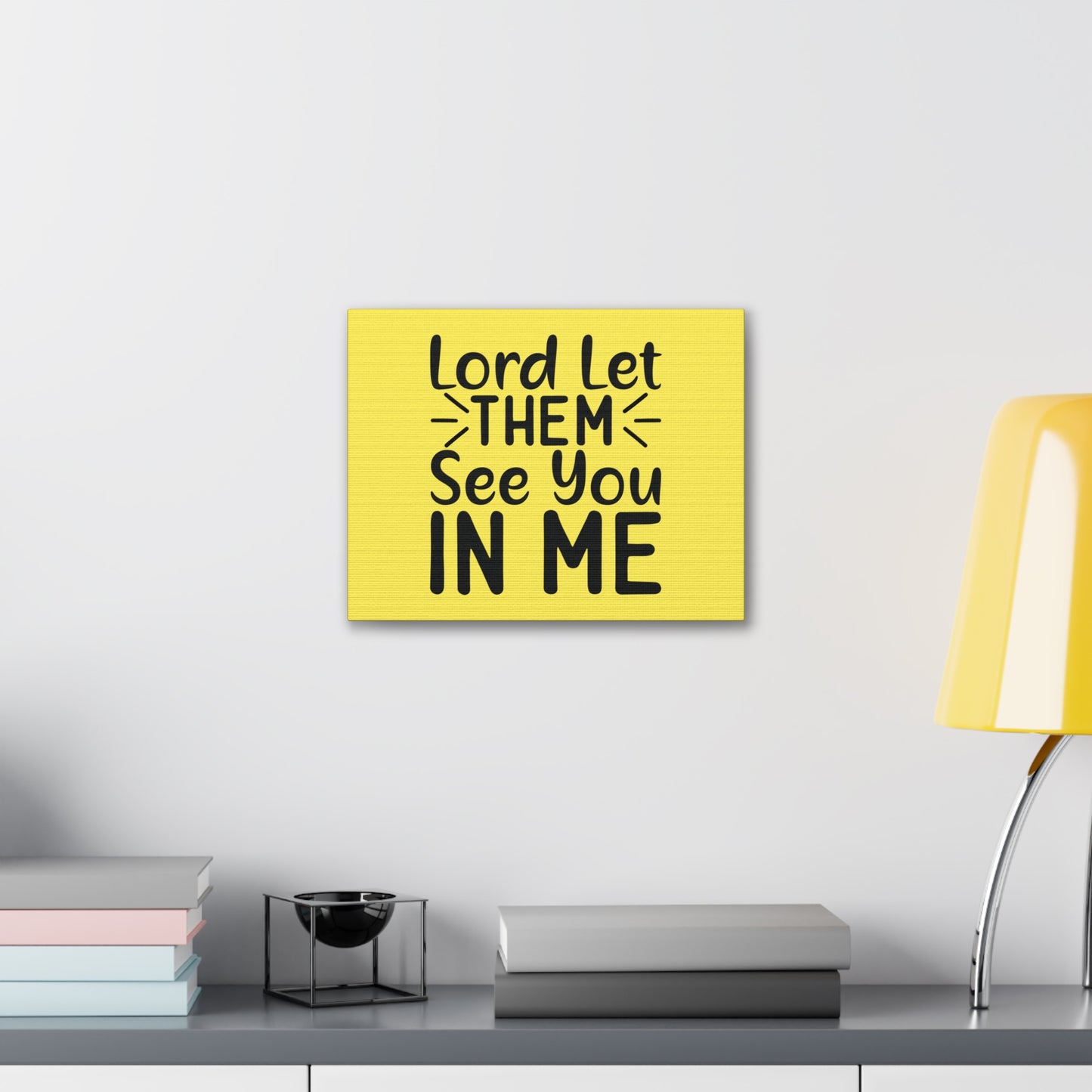 See You In Me Yellow John 17:23 Bible Canvas Christian Wall Art Ready to Hang
