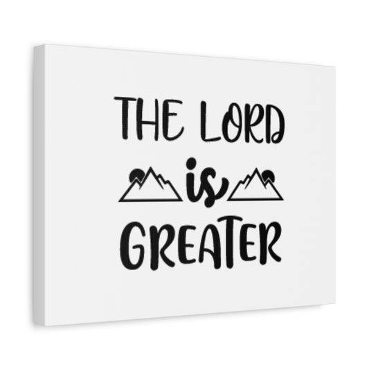 Scripture Canvas The Lord Is Greater Psalm 96:4 Christian Wall Art Bible Verse Print Ready to Hang