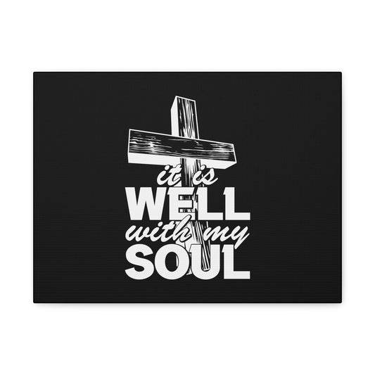 Well With My Soul Psalm 42:7 Cross Christian Wall Art Bible Verse Print Ready to Hang