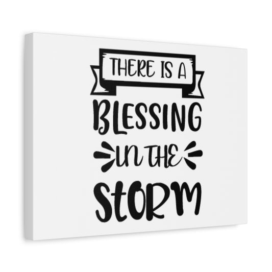 Scripture Canvas A Blessing In The Storm Psalm 107:29 Christian Wall Art Bible Verse Print Ready to Hang