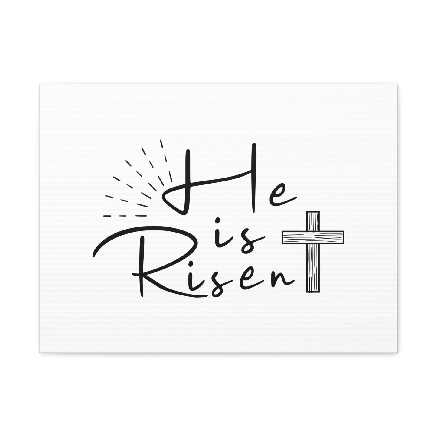 He Is Risen Cross Matthew 28:6 Christian Wall Art Bible Verse Print Ready to Hang