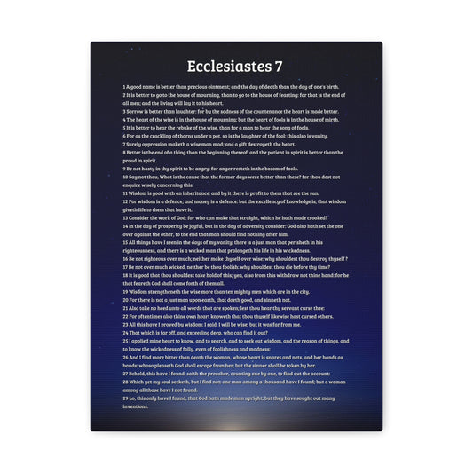 Wisdom's Advantage Ecclesiastes 7 Bible Verse Canvas Christian Wall Art Ready to Hang